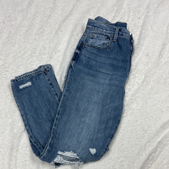 Pistola Blue Boyfriend Jeans Distressed Style - Picture 8 of 8